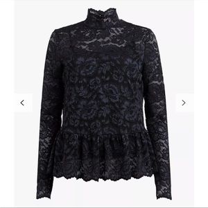 NWOT All Saints Ellen lace peplum top